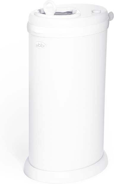 Ubbi Steel Diaper Pail, White