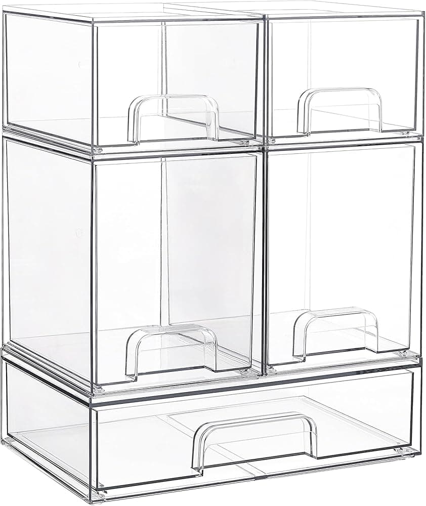 Vtopmart Stackable Storage Drawers Set of 5