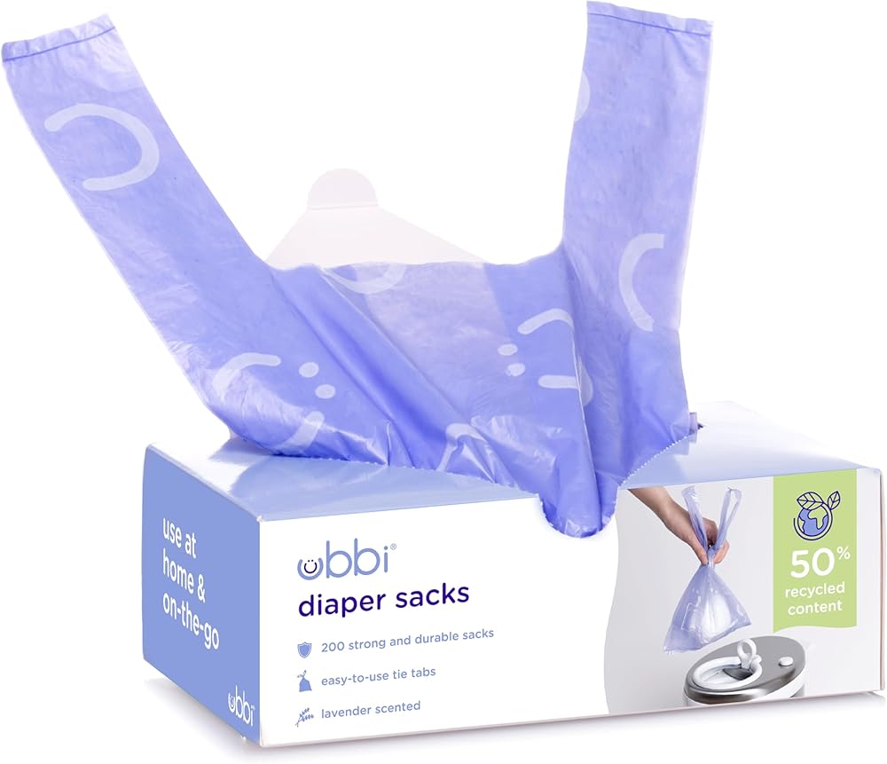 Ubbi Disposable Diaper Sacks, 200 Count